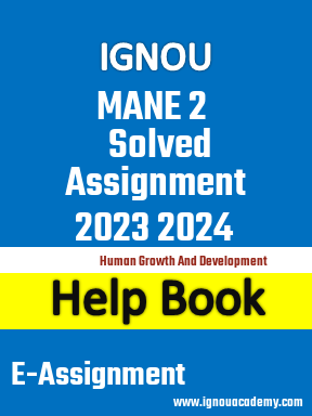 IGNOU MANE 2 Solved Assignment 2023 2024